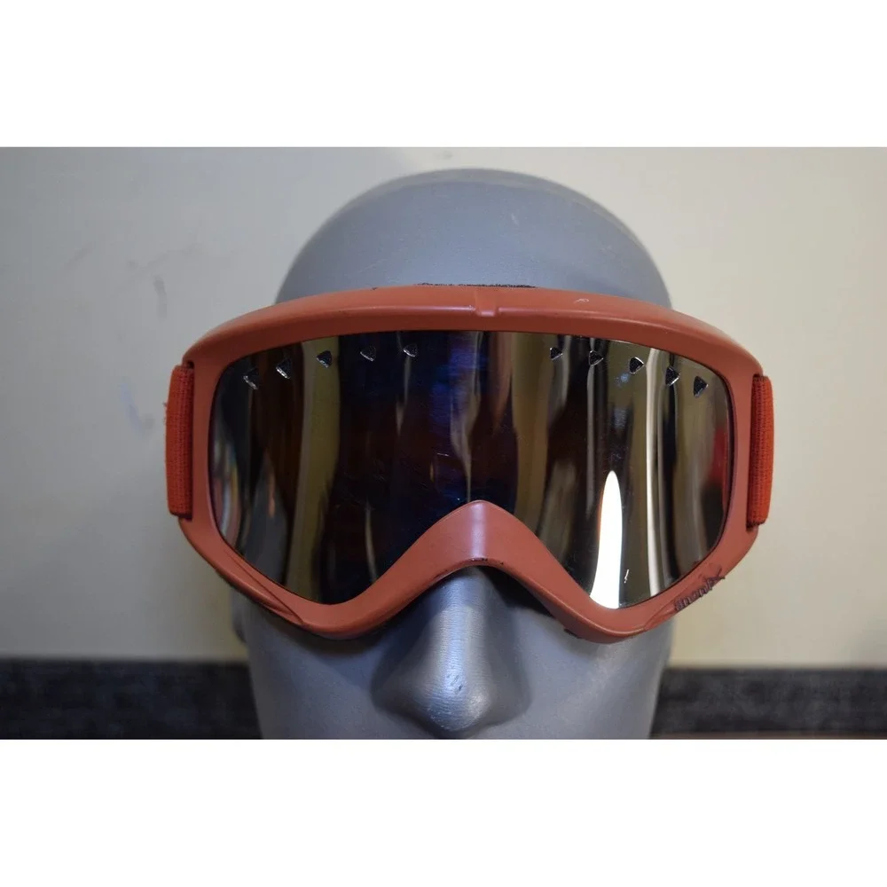 Vintage Anon Goggles Mirror / Amber Lens Red Frame FLAW